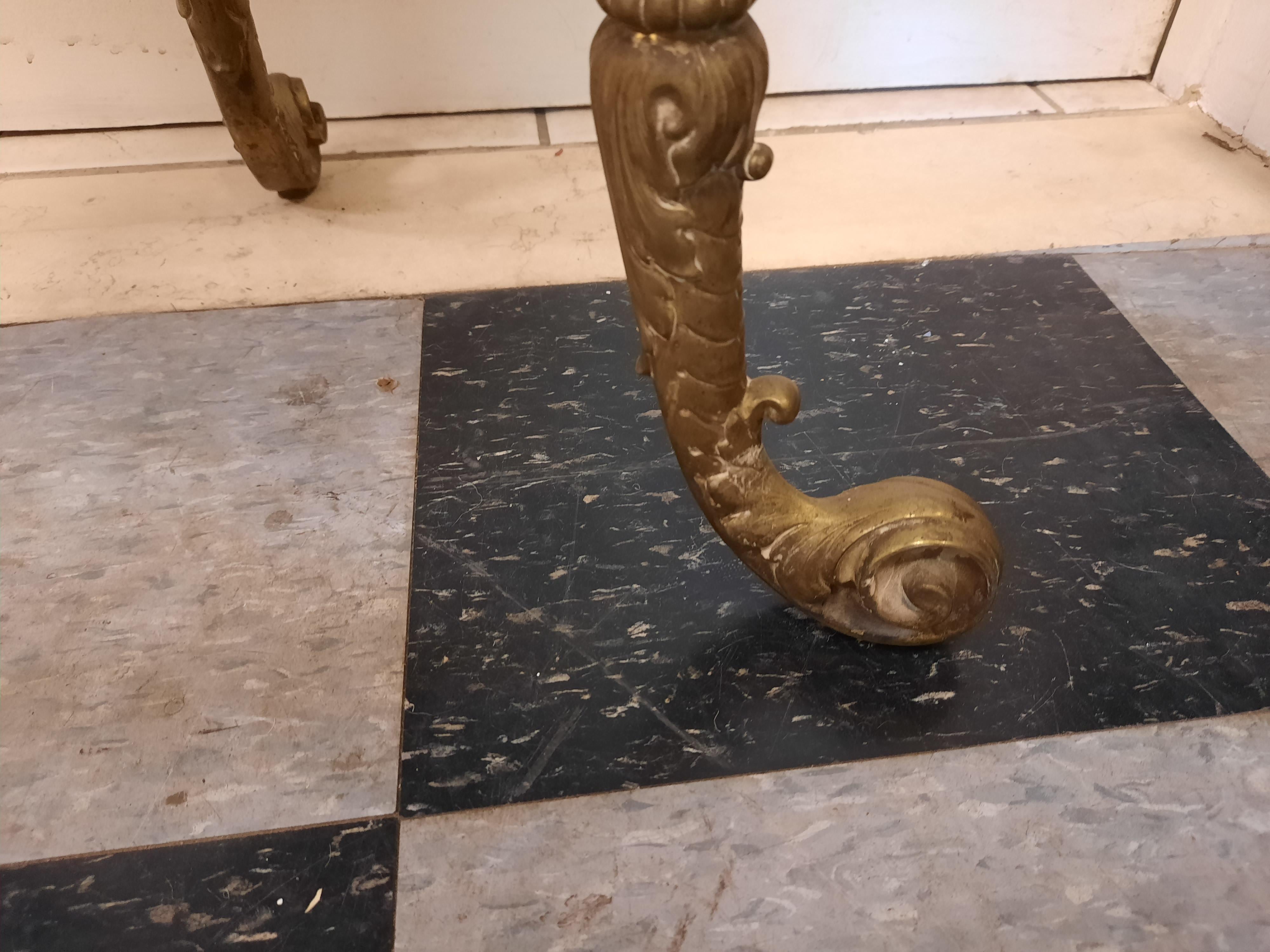 Antique 3 Tier Brass and Marble Pedestal For Sale 2