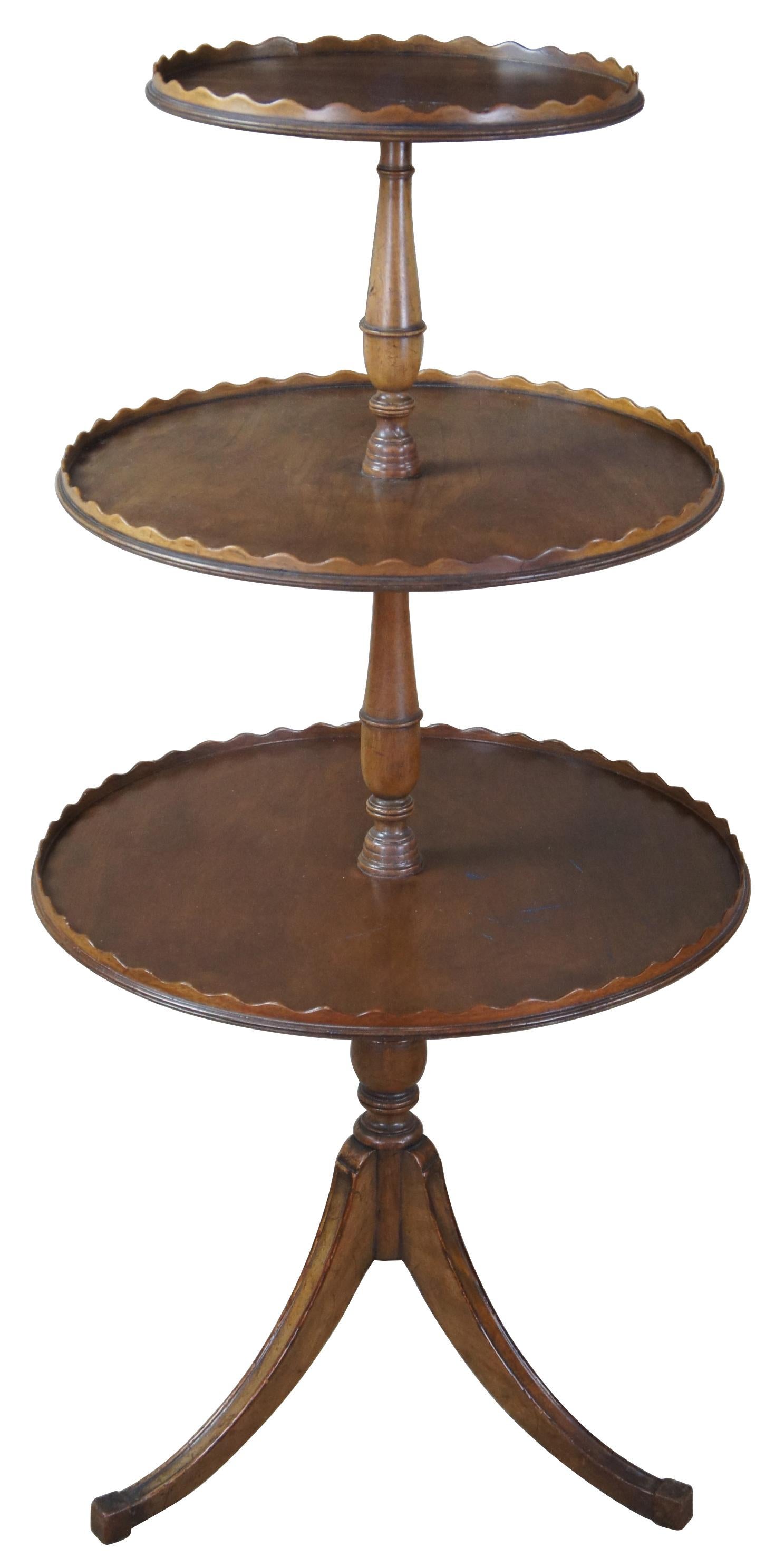 antique 3 tier round table