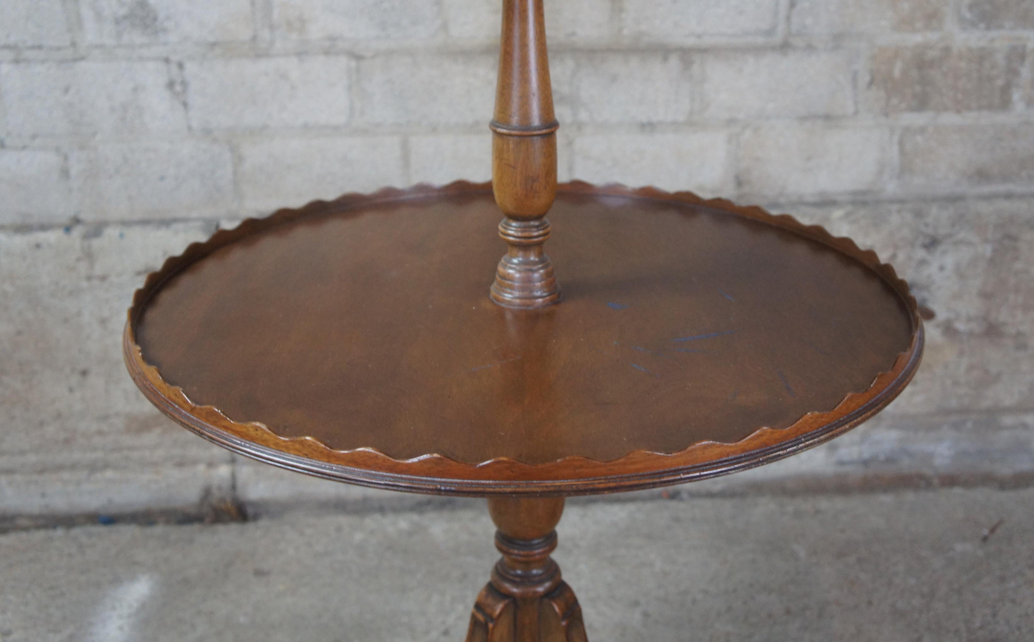 antique 3 tier round table