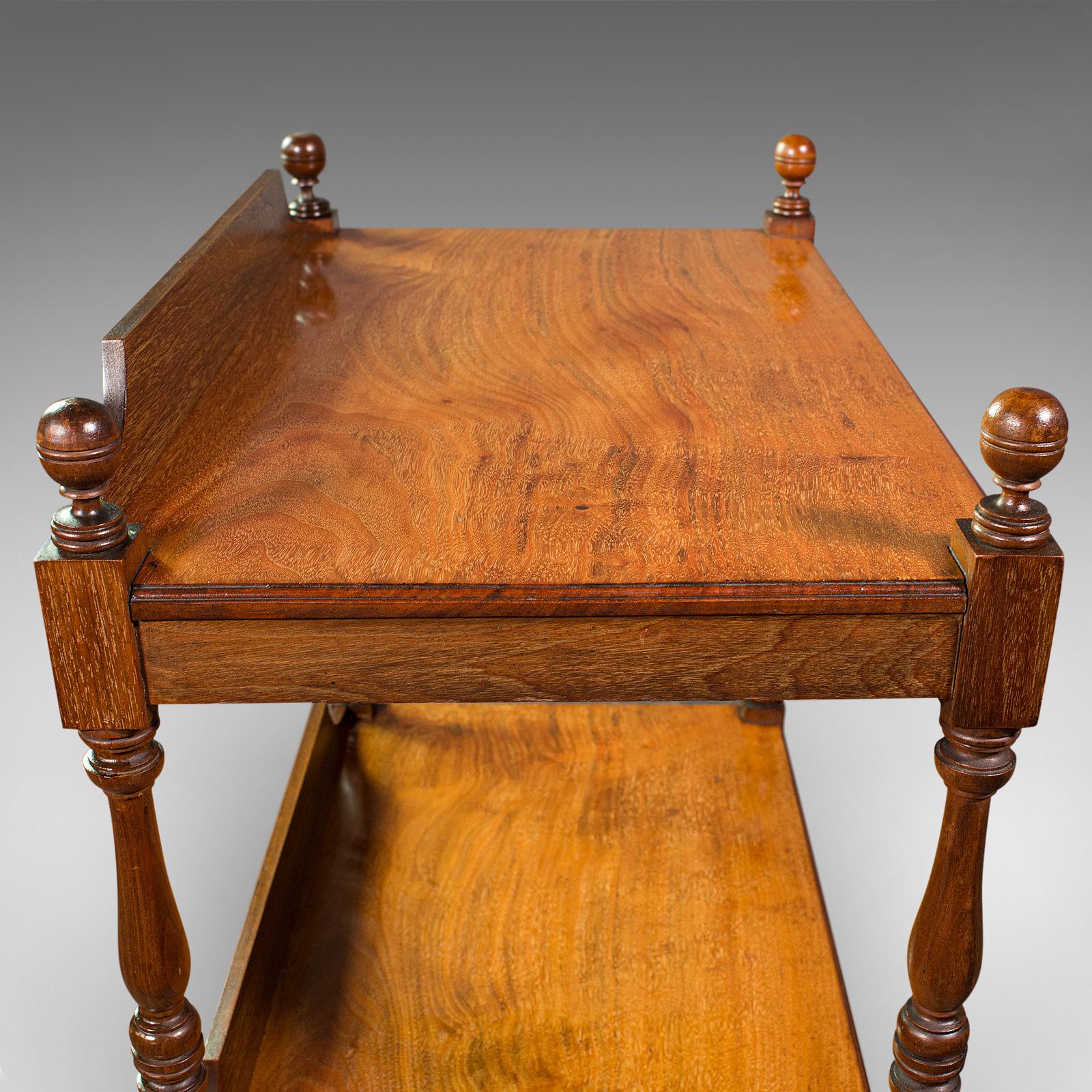 Antique 3 Tier Whatnot, English, Mahogany, Buffet, Display Stand, Victorian 1