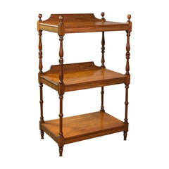 Antique 3 Tier Whatnot, English, Mahogany, Buffet, Display Stand, Victorian
