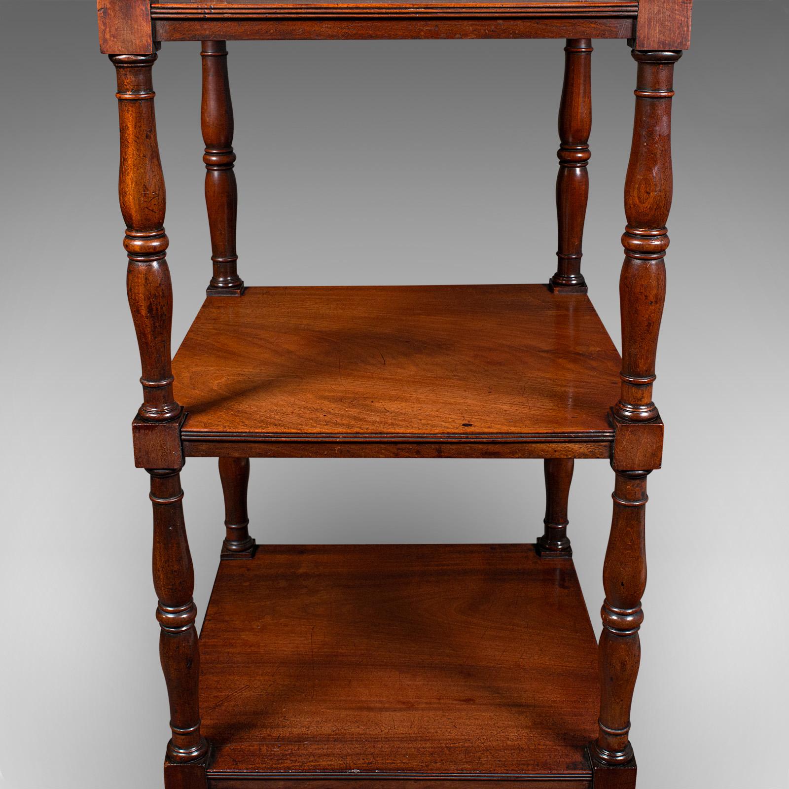 Antique 3 Tier Whatnot, English, Open Display Stand, Late Georgian, Circa 1800 For Sale 2