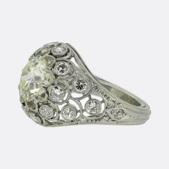 Bague ancienne 3.00 Carat Old Cut Diamond Bombe Ring