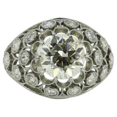 Bague ancienne 3.00 Carat Old Cut Diamond Bombe Ring