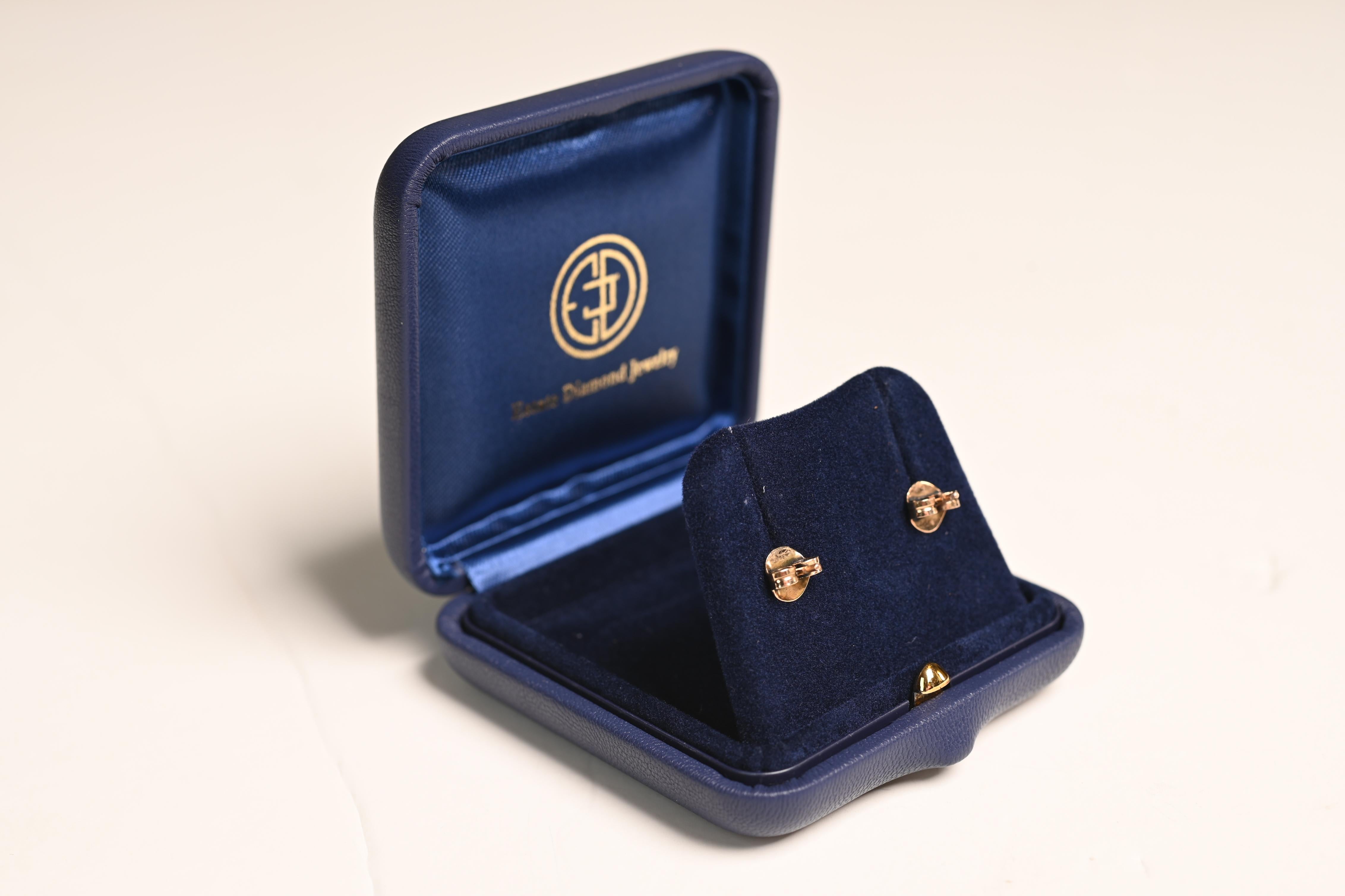 Antike Diamant-Ohrringe im alten Minenschliff ( ca. 3-karätiges Stück), 18 Karat Gelbgold (Alteuropäischer Brillantschliff)