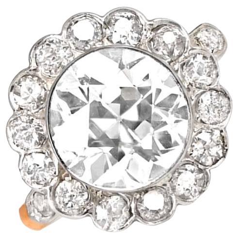 Antique 3.00 Carat Diamond Cluster Ring, I Color  For Sale