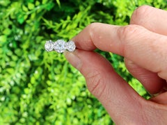 Antique 3.00ct Diamond Platinum Trilogy Ring, Circa 1915