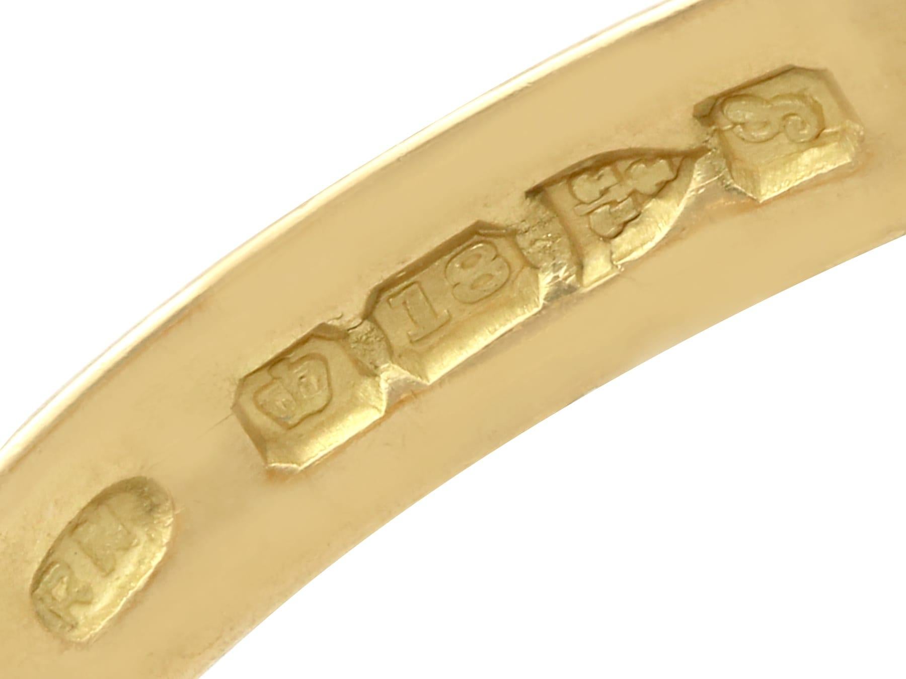 Antique 3.05 Carat Garnet and 18k Yellow Gold Dress Ring (1918) For Sale 3