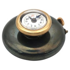 Antique 30mm Blued Steel Watch Buttonhole, Swiss, Circa 1890