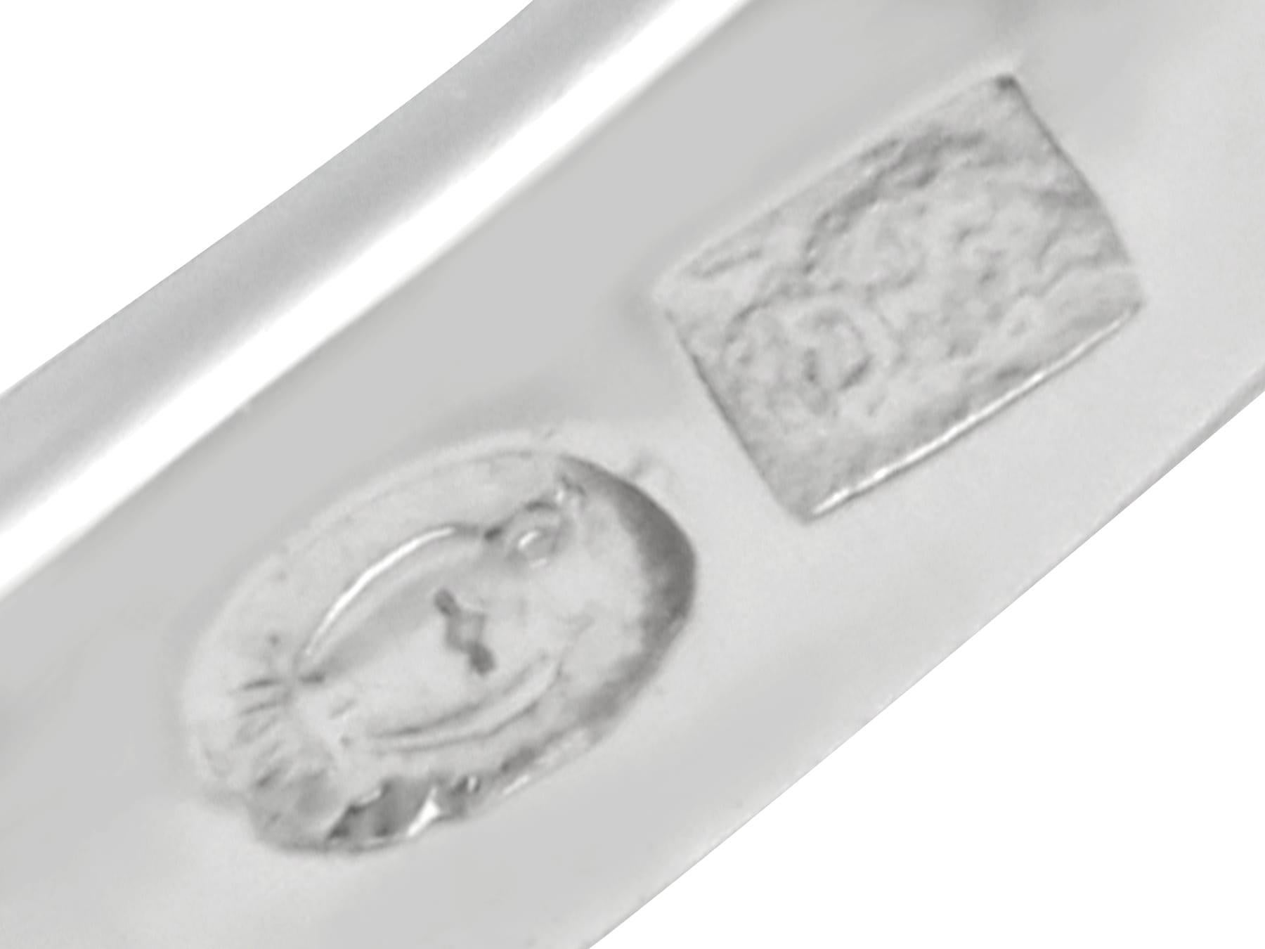 Women's or Men's Antique 3.15Ct Diamond and 18k White Gold Five Stone Ring
