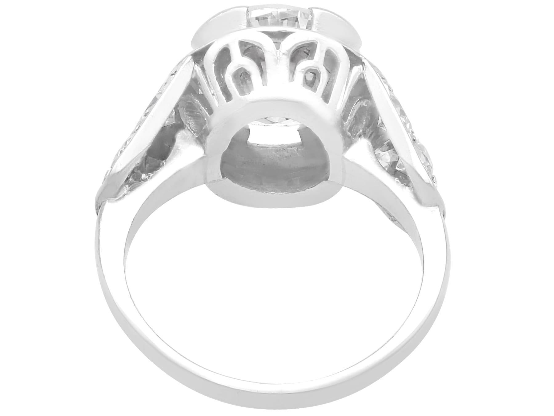 Antiker 3,20 Karat Diamant und Platin Solitär Ring CIRCA 1925 im Zustand „Hervorragend“ im Angebot in Jesmond, Newcastle Upon Tyne