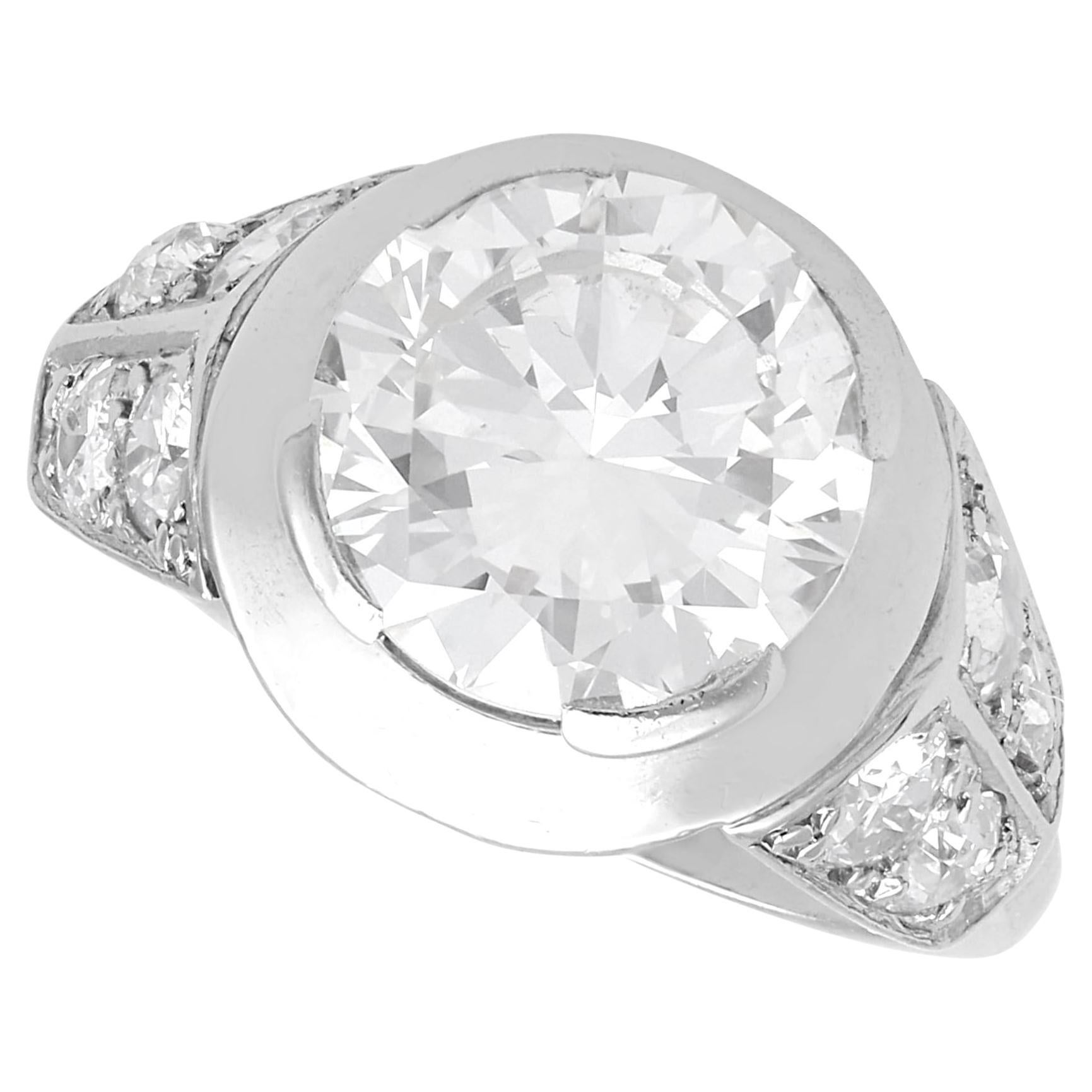 Antiker 3,20 Karat Diamant und Platin Solitär Ring CIRCA 1925 im Angebot