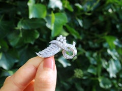 Antique 3.25 Carat Diamond and Palladium Brooch, circa 1935