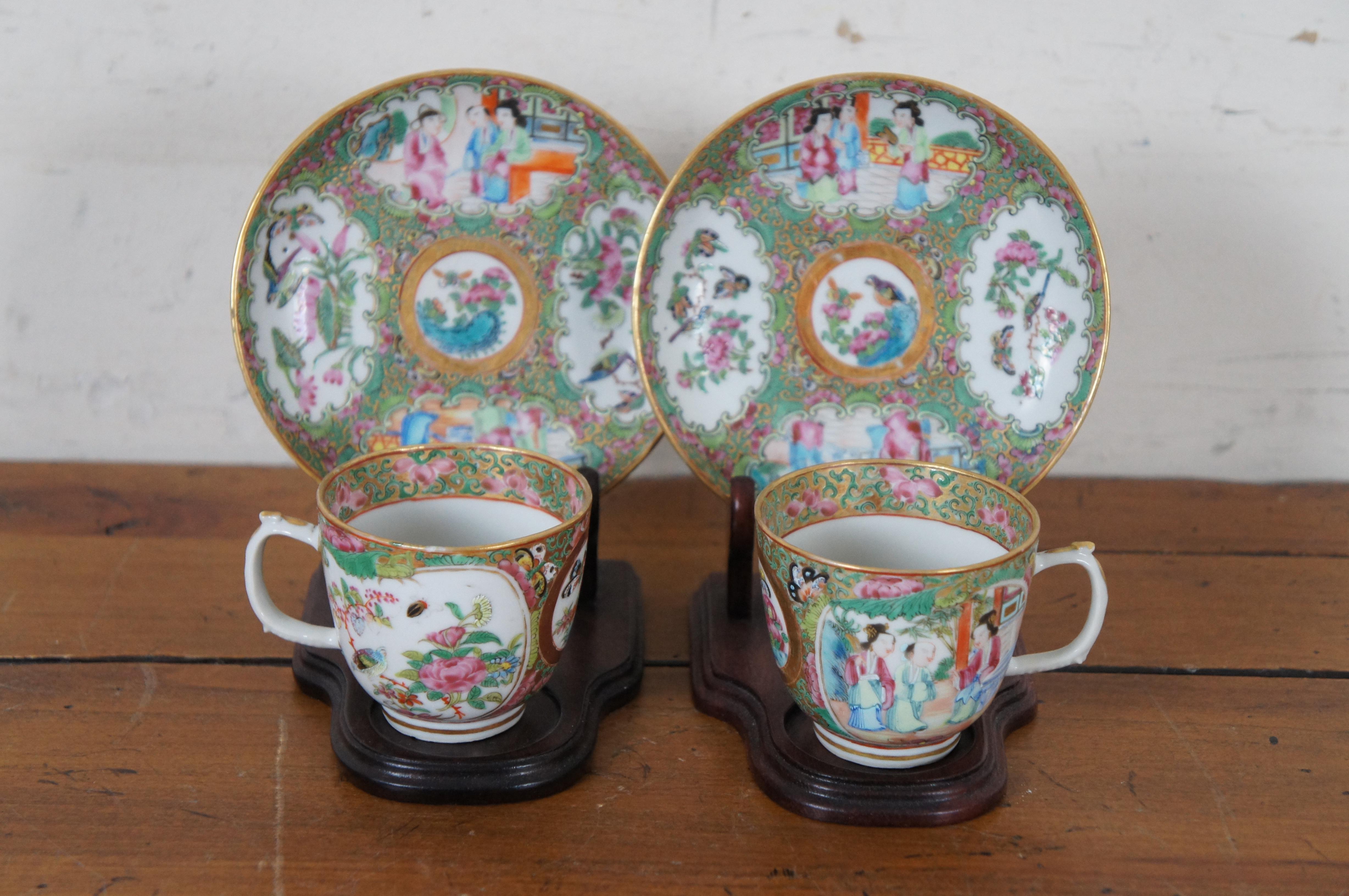 Antique 32pc 19th Century Chinese Export Mandarin Famille Rose Porcelain China  For Sale 2