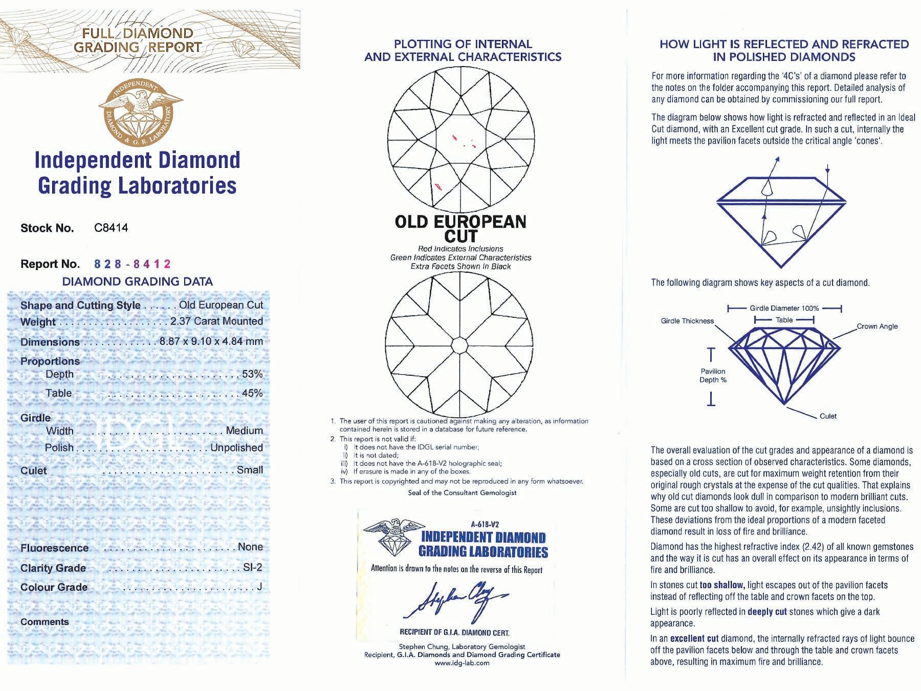 Antique 3.42 carat Diamond and Platinum Cluster Engagement Ring For Sale 6