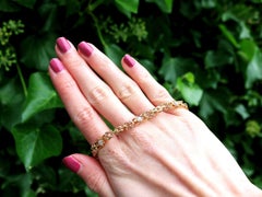 Antique 3.43 Carat Diamond and 21k Yellow Gold Necklace