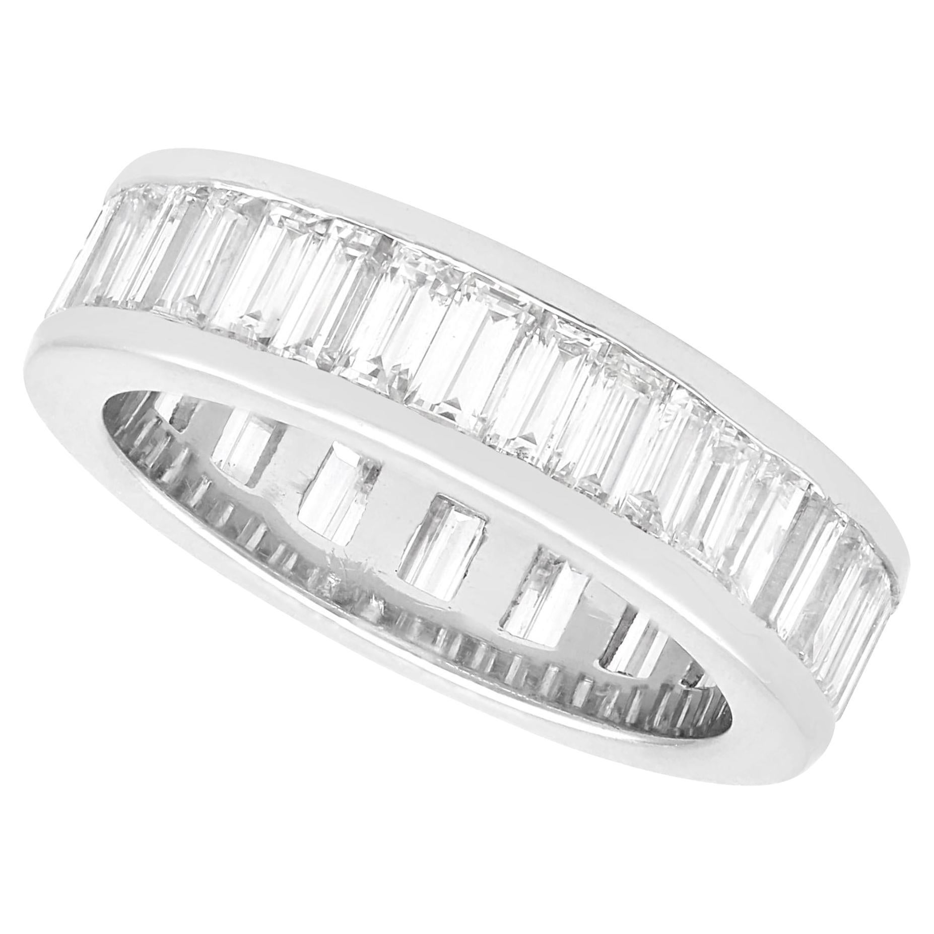Antique 3.50 Carat Diamond and White Gold Full Eternity Ring For Sale
