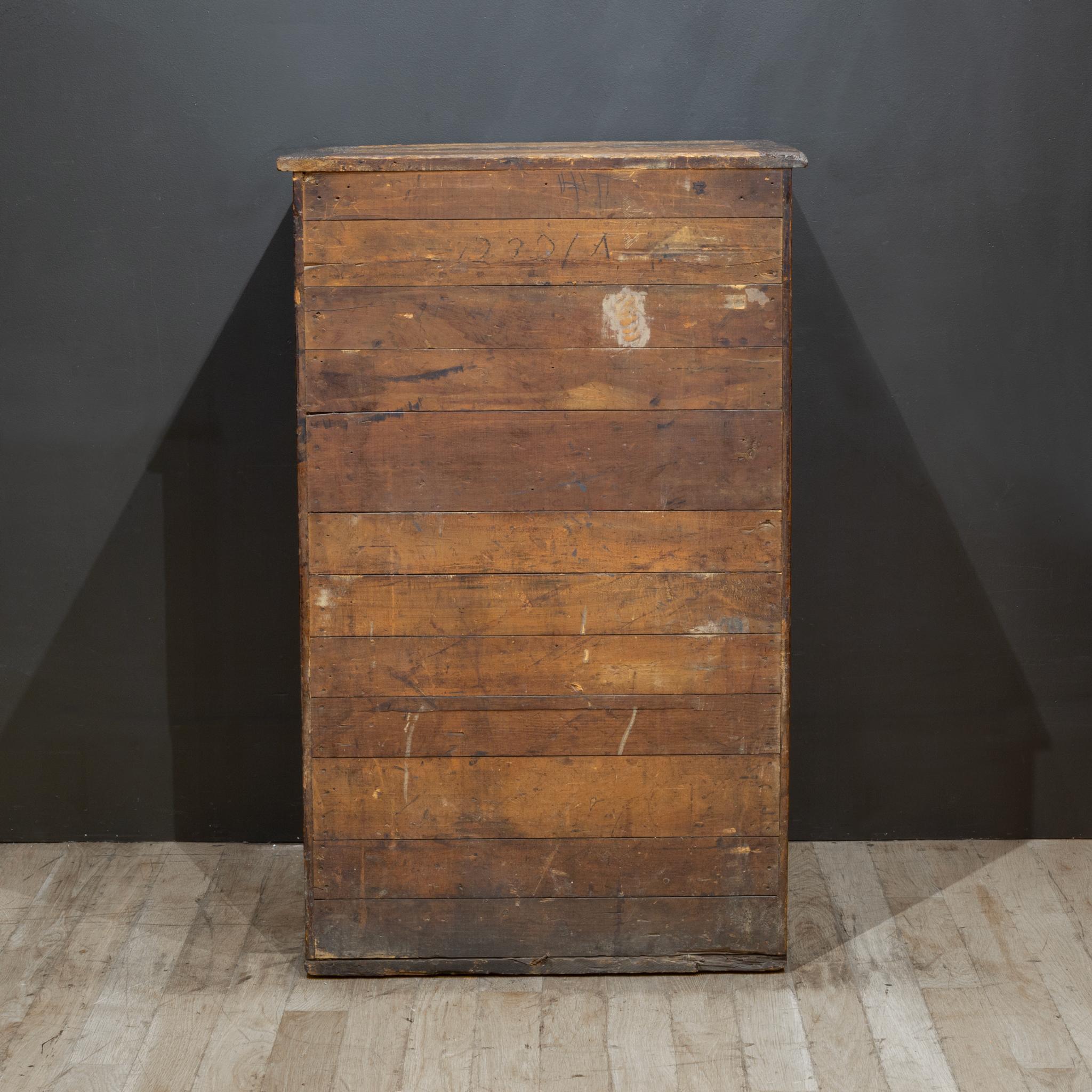 Antique 36 Drawer Printer's Typeset Industrial Cabinet c.1910-1920 For Sale 5