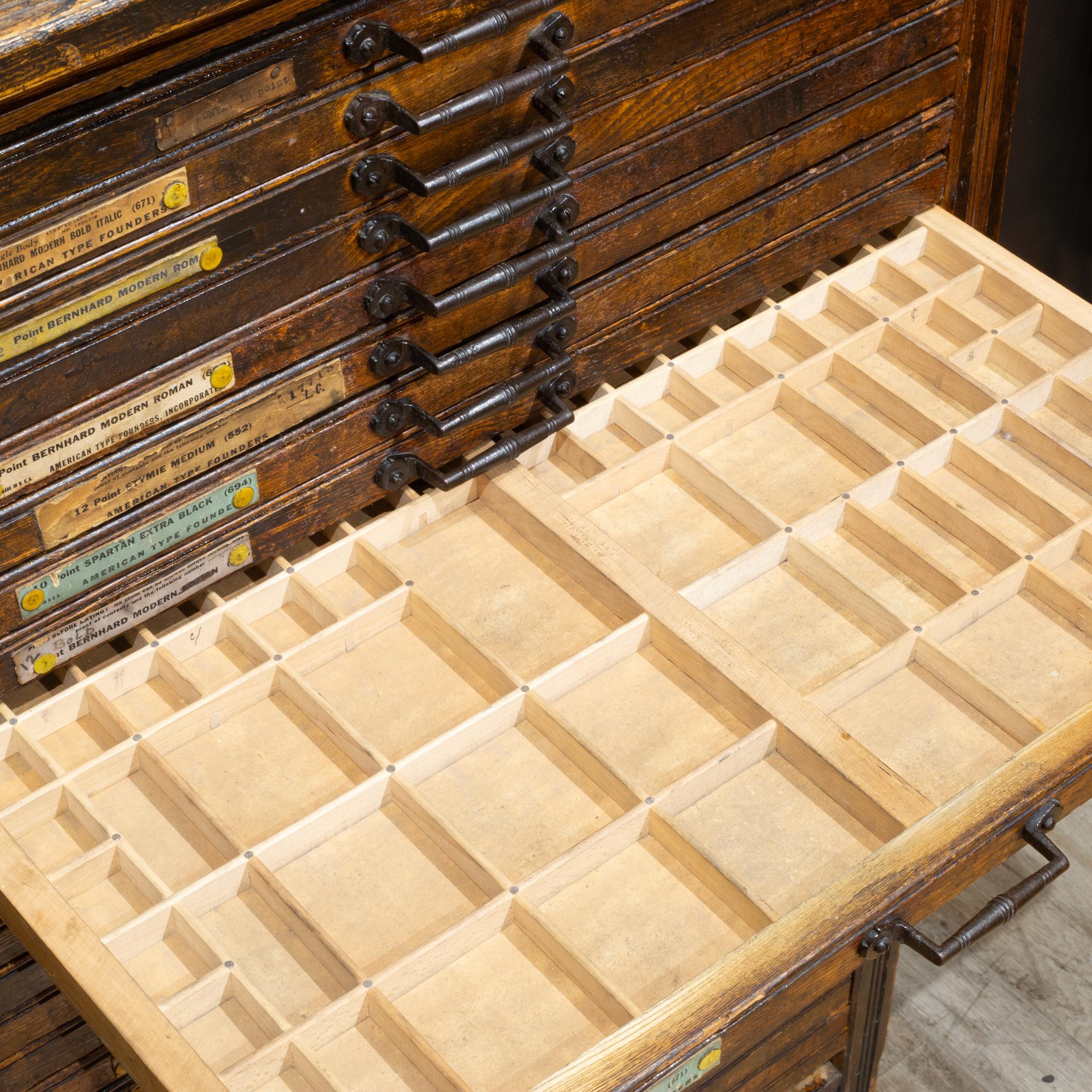 Antique 36 Drawer Printer's Typeset Industrial Cabinet c.1910-1920 For Sale 2