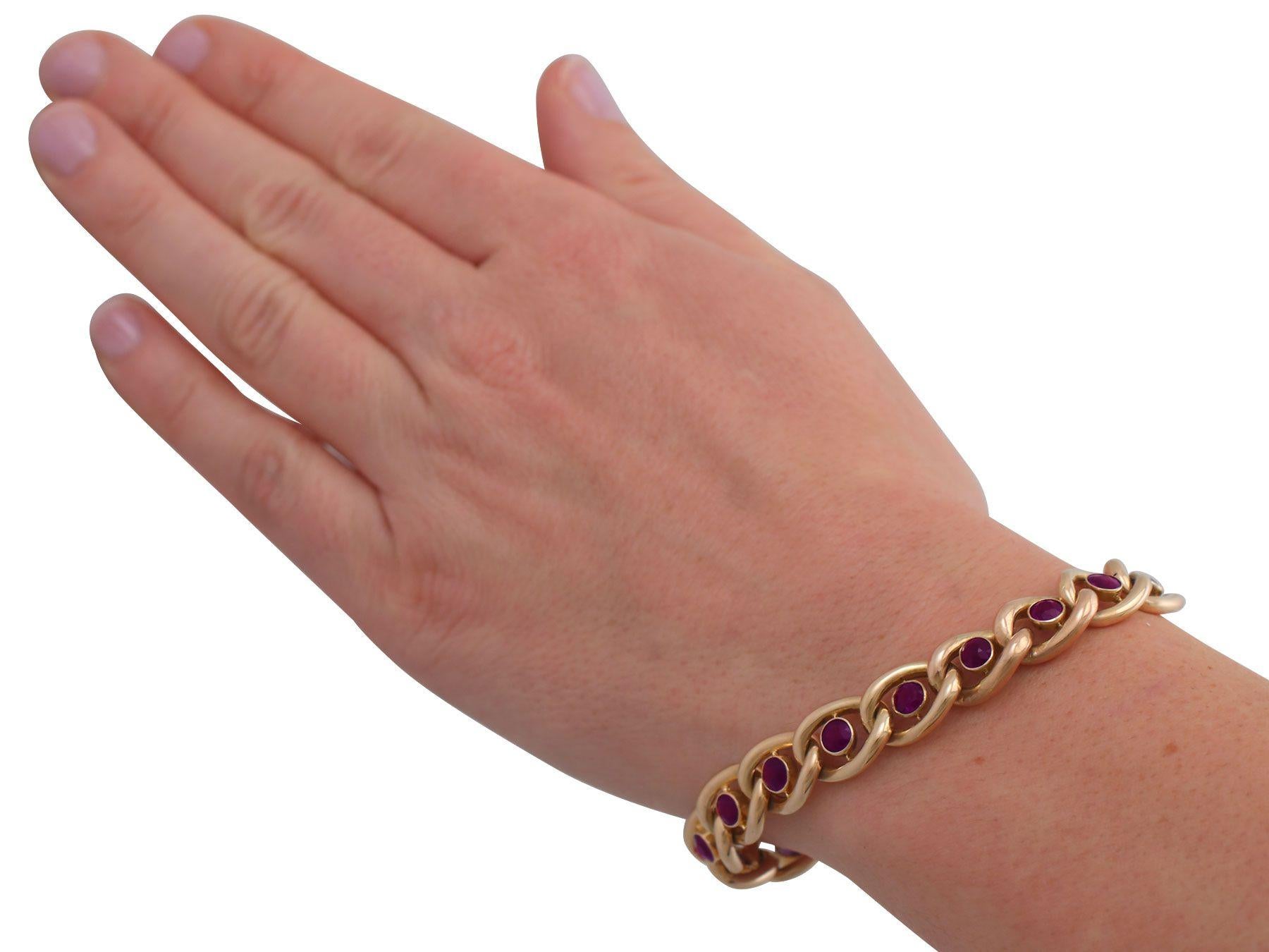 Antike 3,75 Karat Amethyst und Gold Armband mit Herz-Vorhängeschloss-Verschluss im Angebot 7
