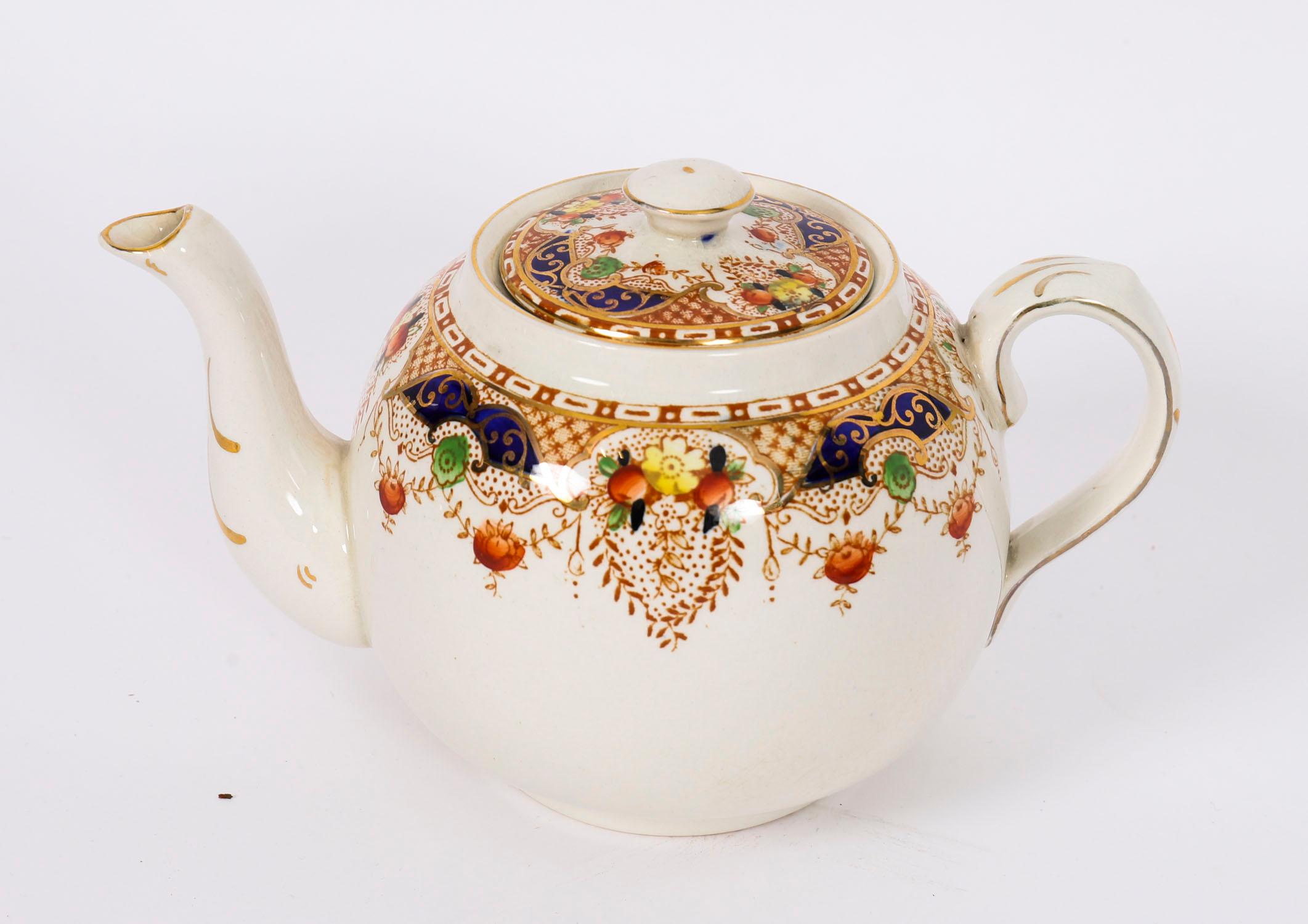 Antico set da tè di 38 pezzi in porcellana Burgess Bros Carlisle Ware 20° secolo in vendita 5