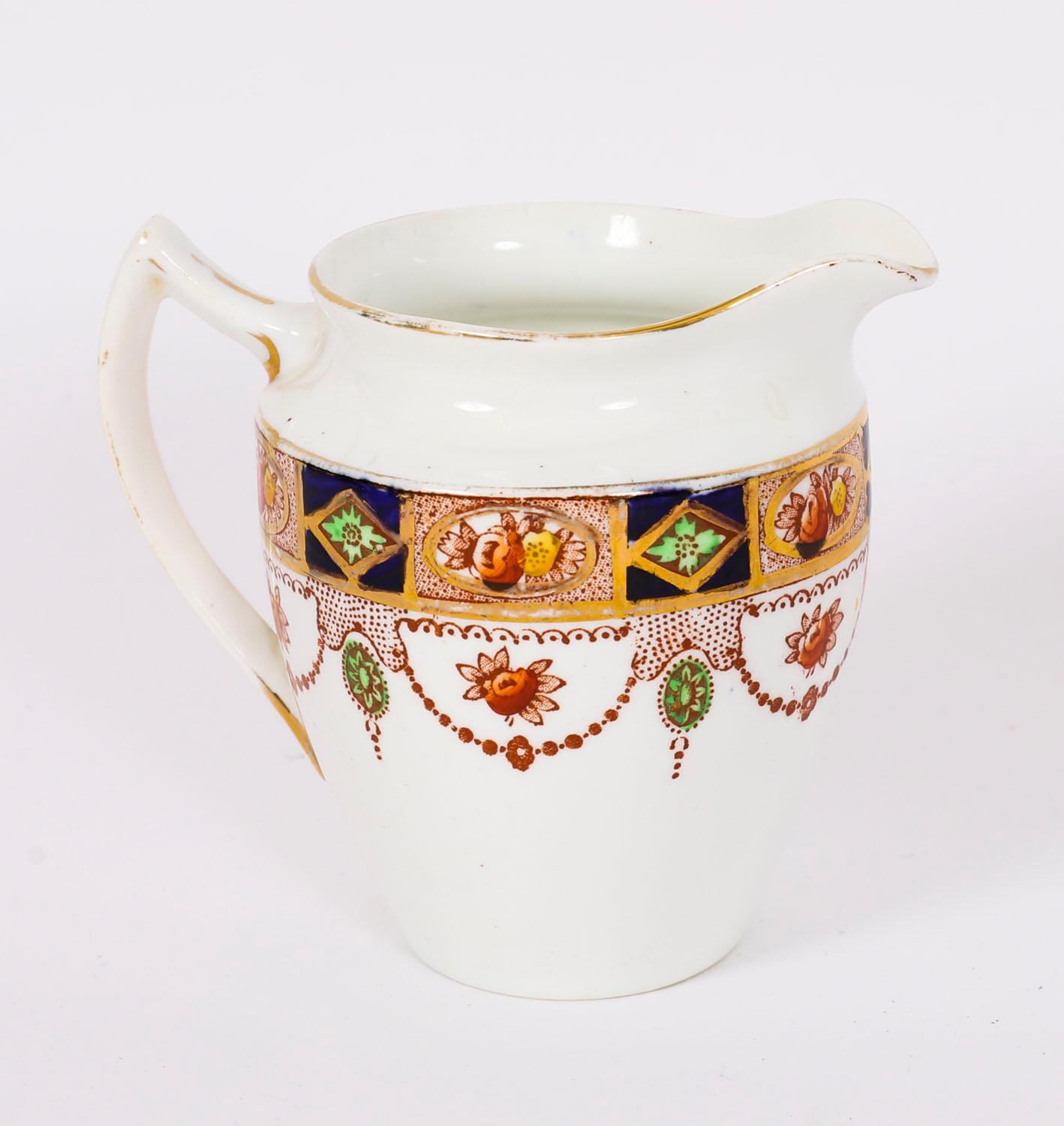 Antico set da tè di 38 pezzi in porcellana Burgess Bros Carlisle Ware 20° secolo in vendita 1