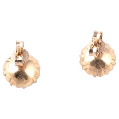 Antique 3ct Old-Cut Diamond Stud Earrings in Silver & Gold, 1890s