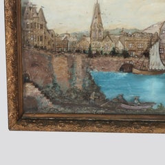 Antique scène de port en 3D Diorama C1880