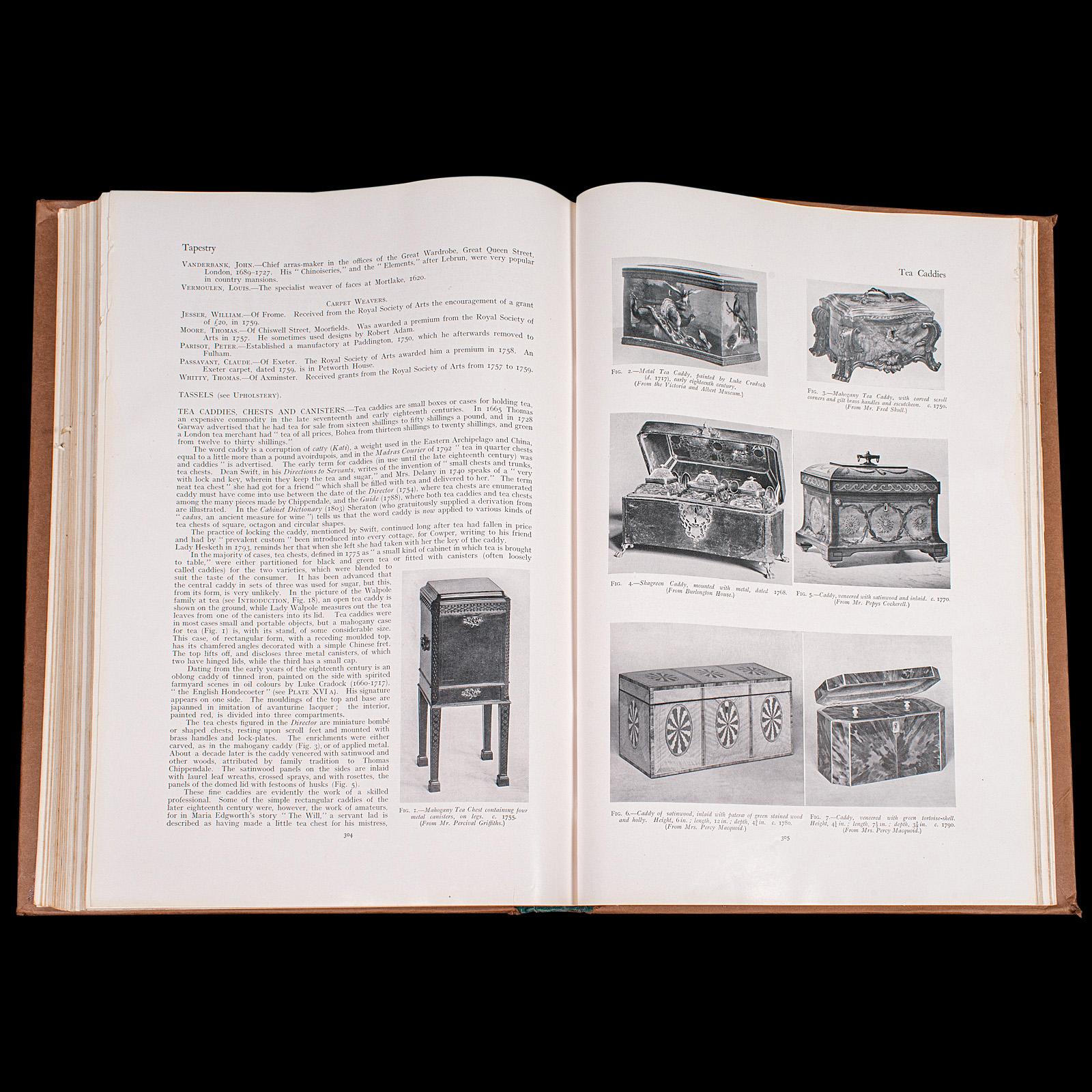 Conjunto de libros antiguos de 3 volúmenes, Diccionario de muebles ingleses, Macquoid, Referencia, A-Z en venta 5