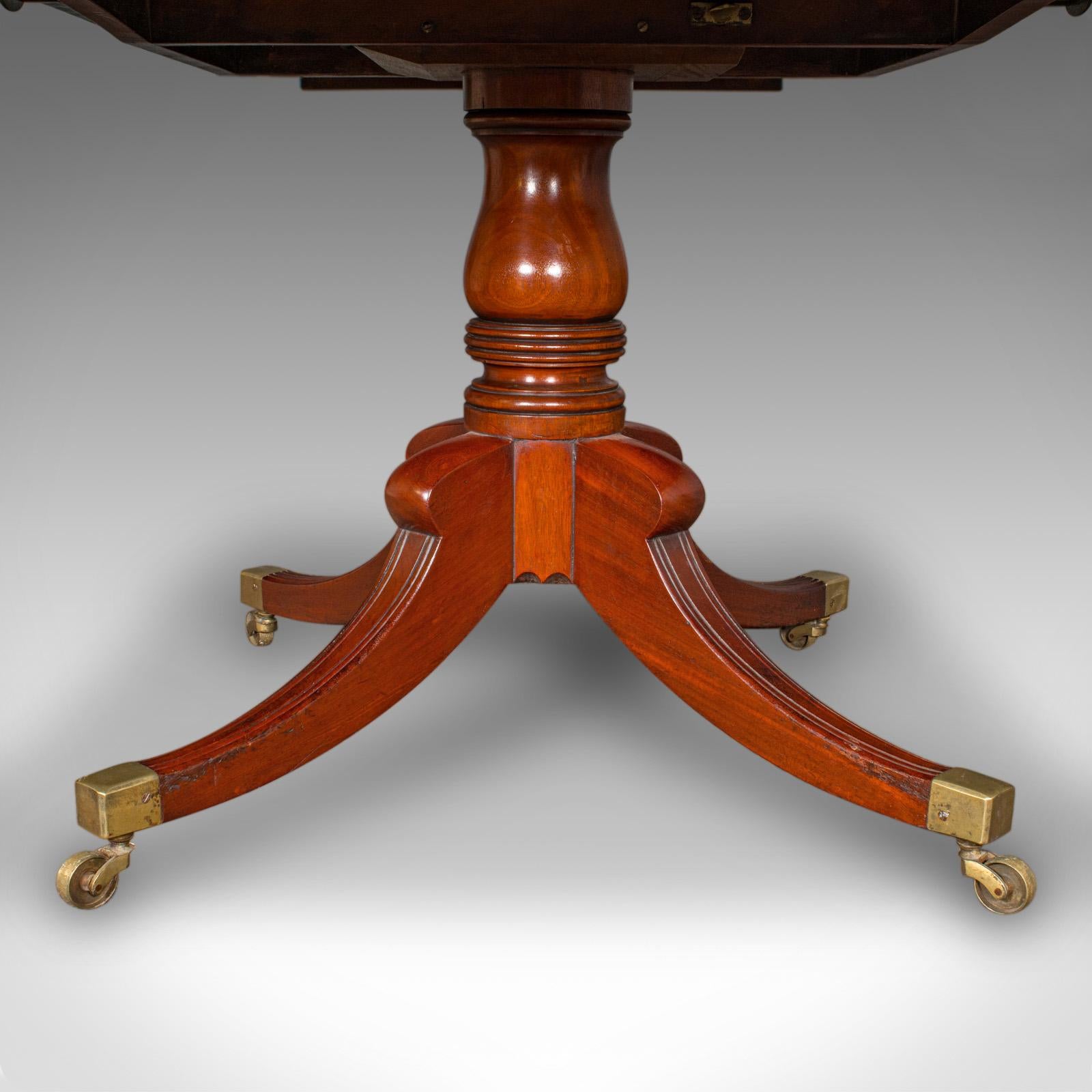 Antique 4-6 Seat Extending Dining Table, English, Country House, Centre, Regency For Sale 6