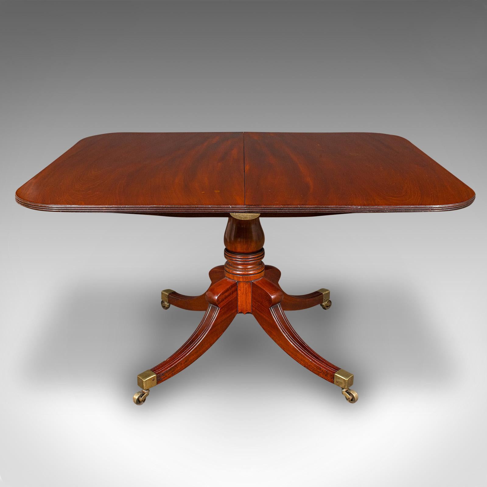 Antique 4-6 Seat Extending Dining Table, English, Country House, Centre, Regency In Good Condition For Sale In Hele, Devon, GB