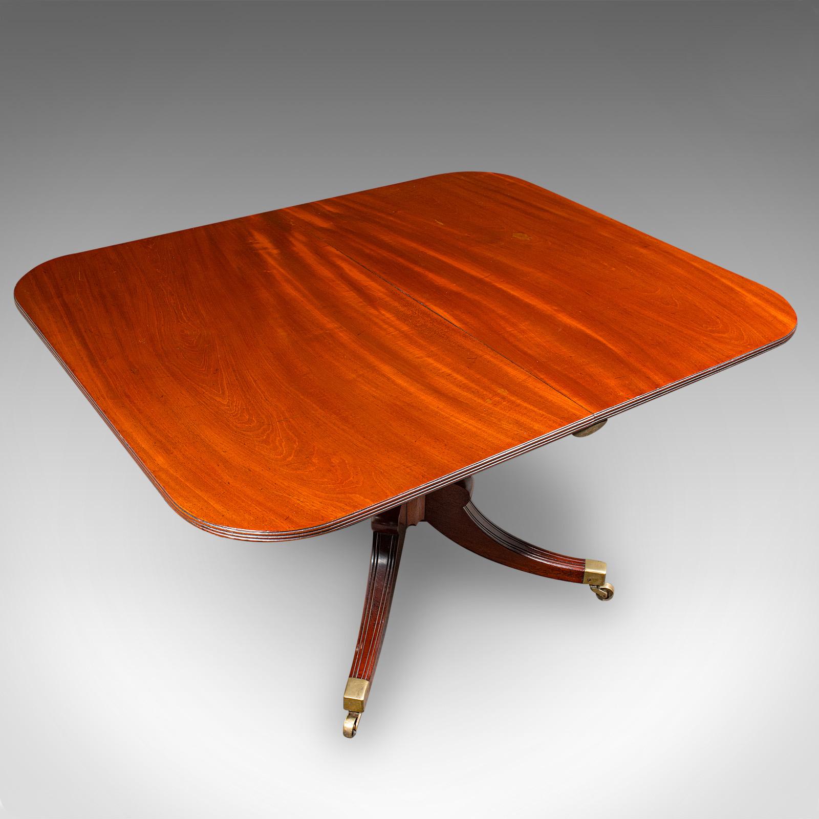 Antique 4-6 Seat Extending Dining Table, English, Country House, Centre, Regency For Sale 2