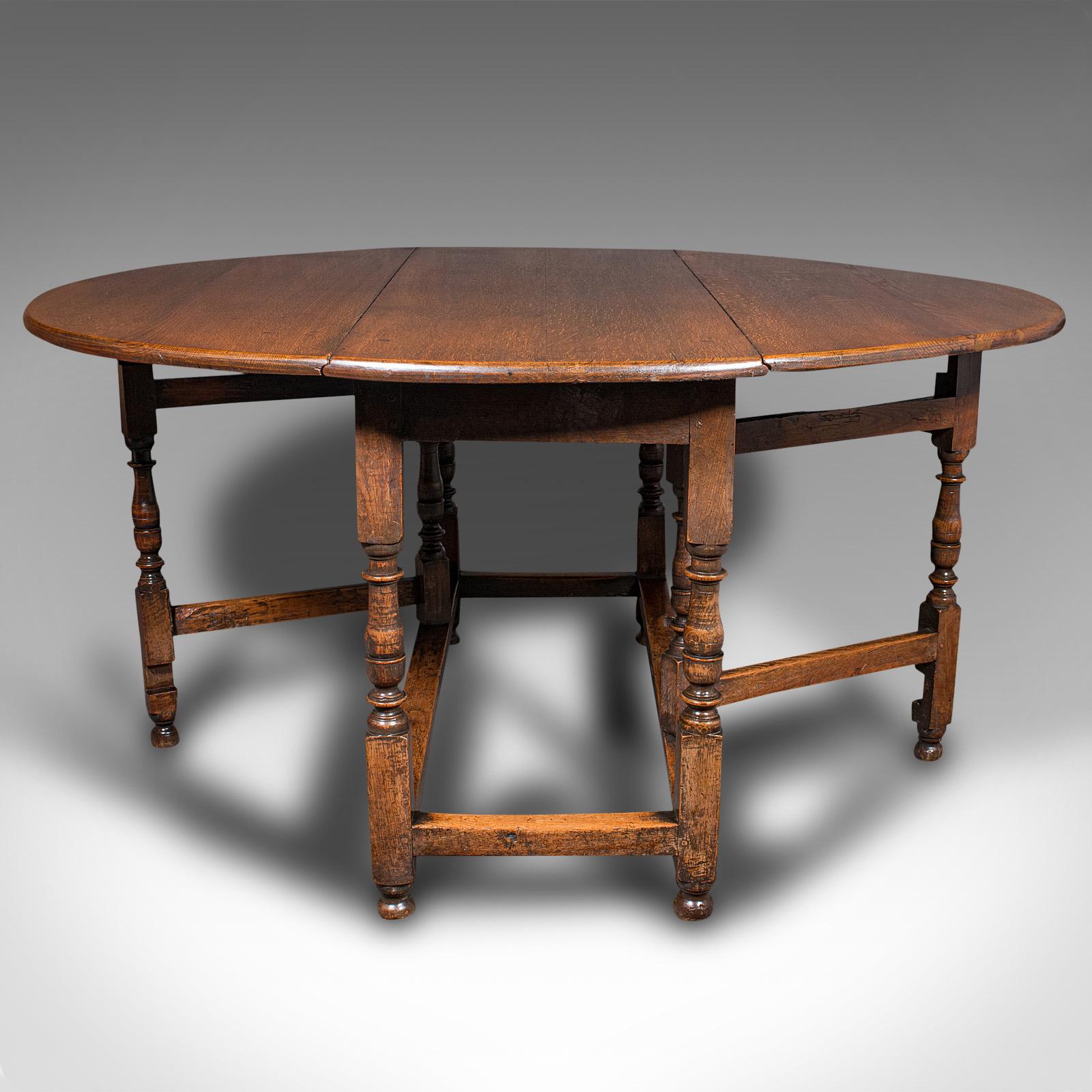 Britannique Ancienne table à pieds de porte de 4 à 6 places, anglaise, chêne, extensible, ferme géorgienne en vente