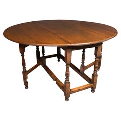 Antiker 4-6-Sitz-Torbein-Tisch mit Torbeinen, englisch, Eiche, Ausziehbar, Bauernhaus, georgianisch