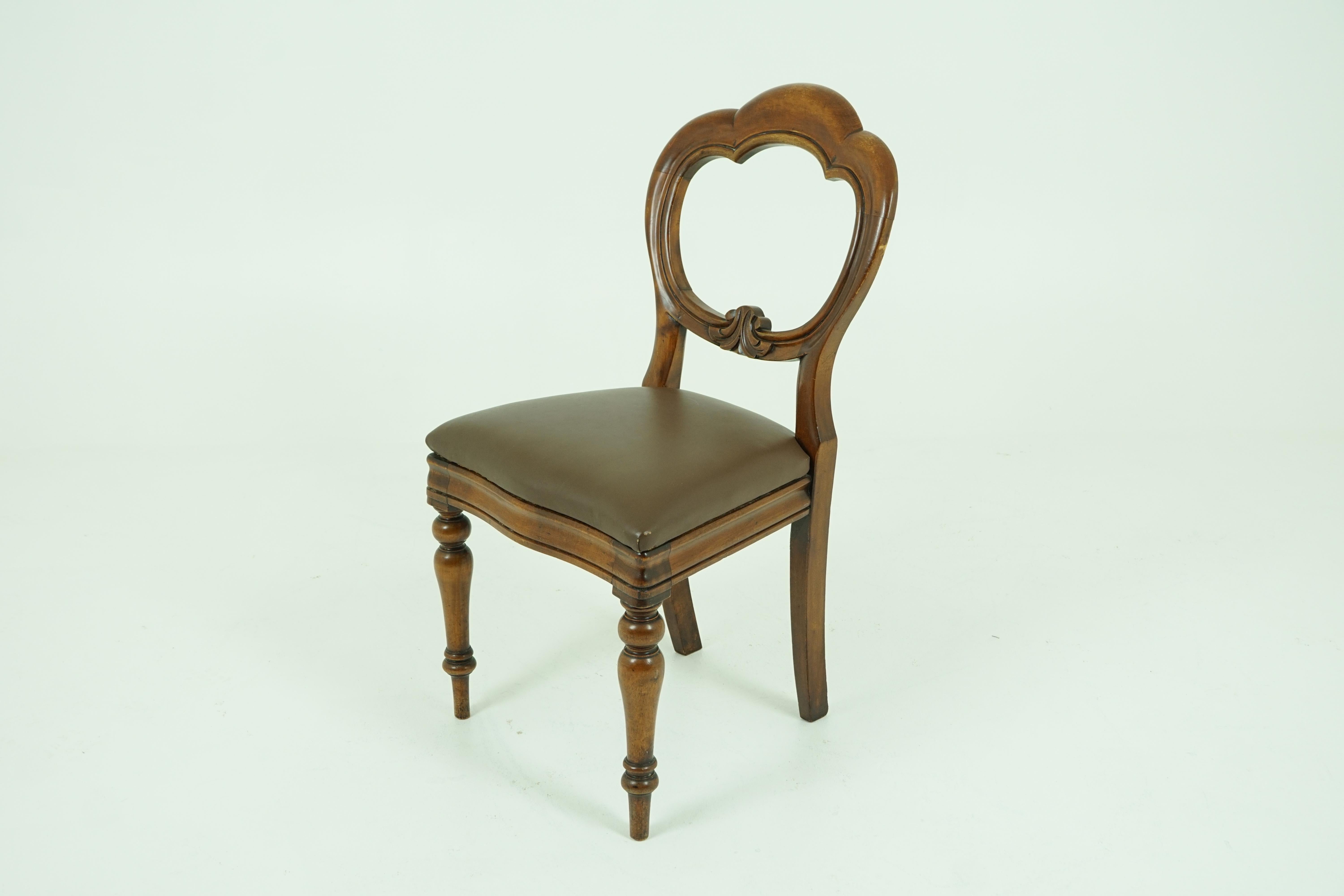 Victorian Antique 4 Balloon Back Dining Chairs, Antique Furniture, Scotland 1880, 1755