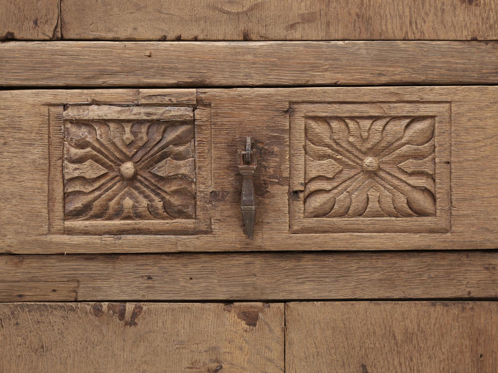 Antique 4-Door Cupboard or Armoire circa 1600's Still Beautiful and Unrestored 3