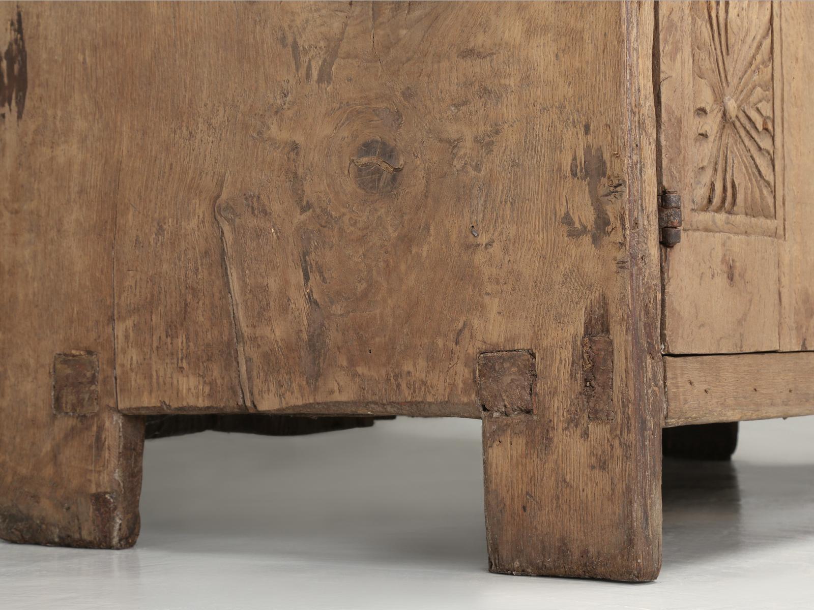 Antique 4-Door Cupboard or Armoire circa 1600's Still Beautiful and Unrestored 7