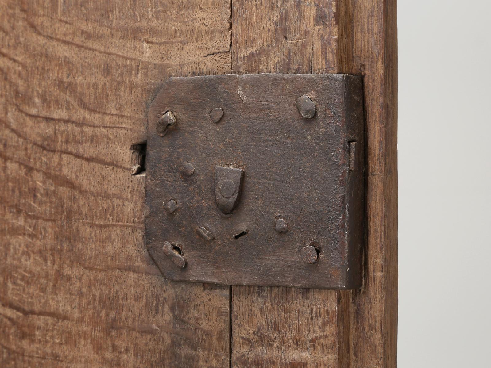 Antique 4-Door Cupboard or Armoire circa 1600's Still Beautiful and Unrestored 11