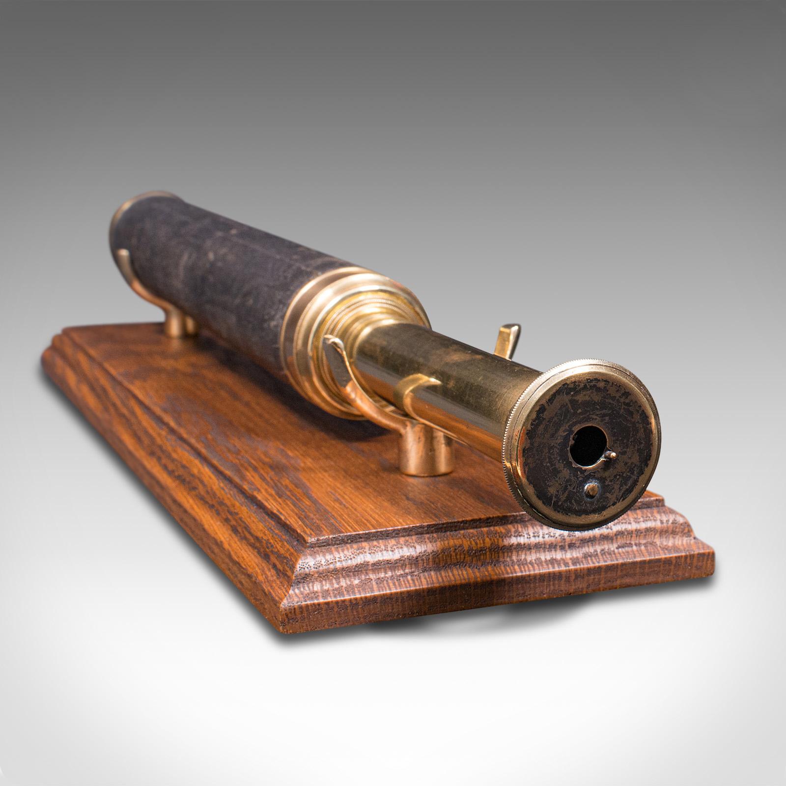 Antique 4 Draw Telescope, English, Brass, Terrestrial, Astronomical, Victorian 2