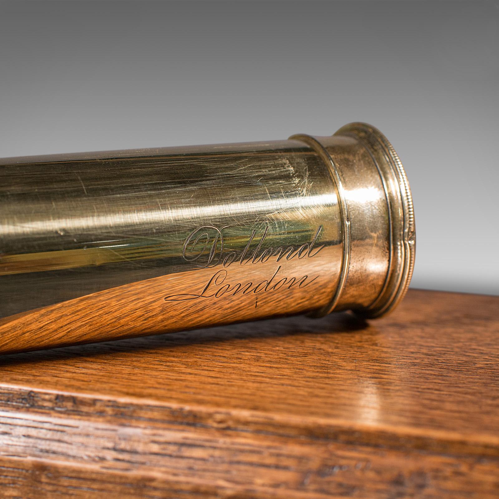Antique 4 Draw Telescope, English, Terrestrial, Astronomical, Dollond, Victorian For Sale 3