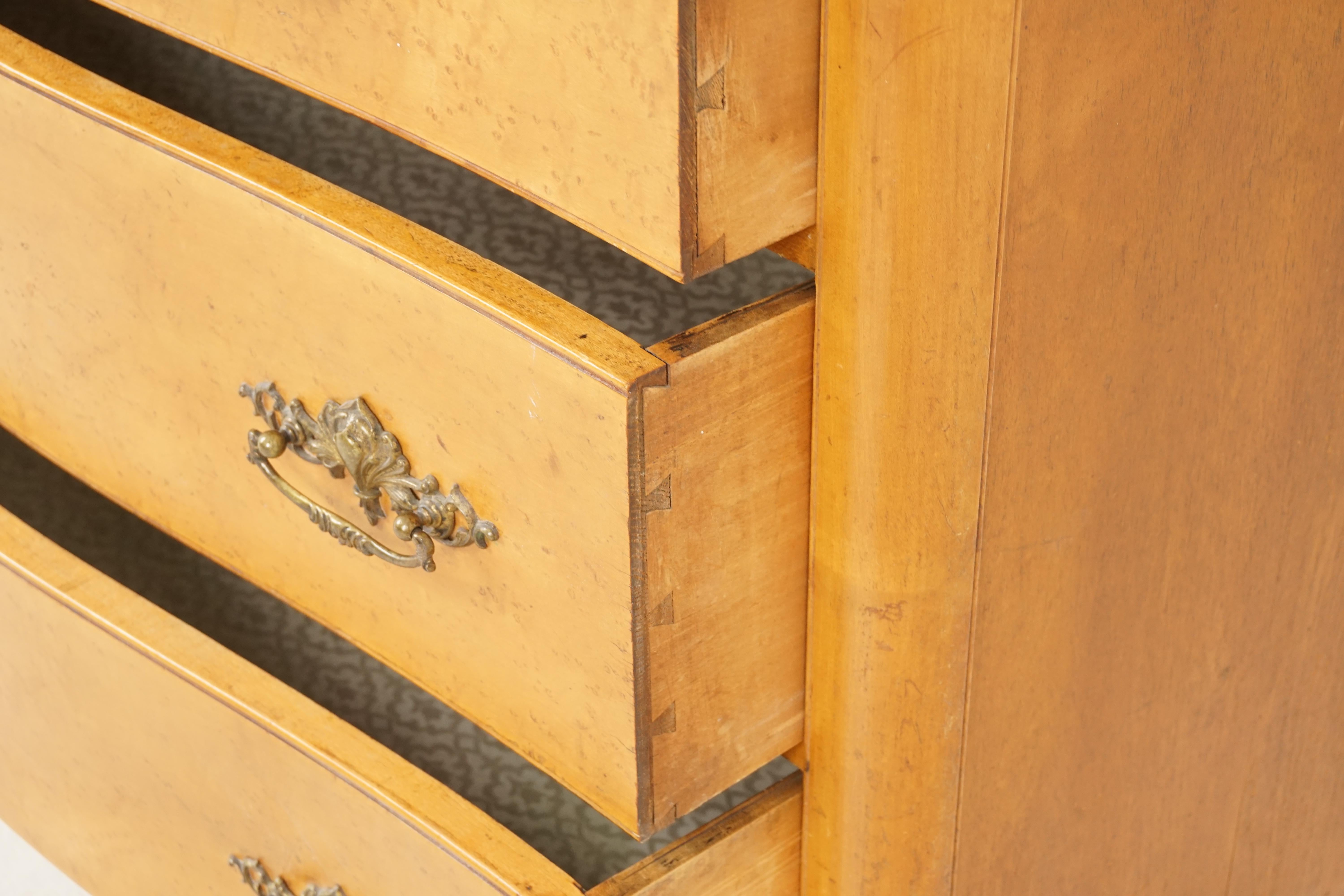 antique birdseye maple dresser