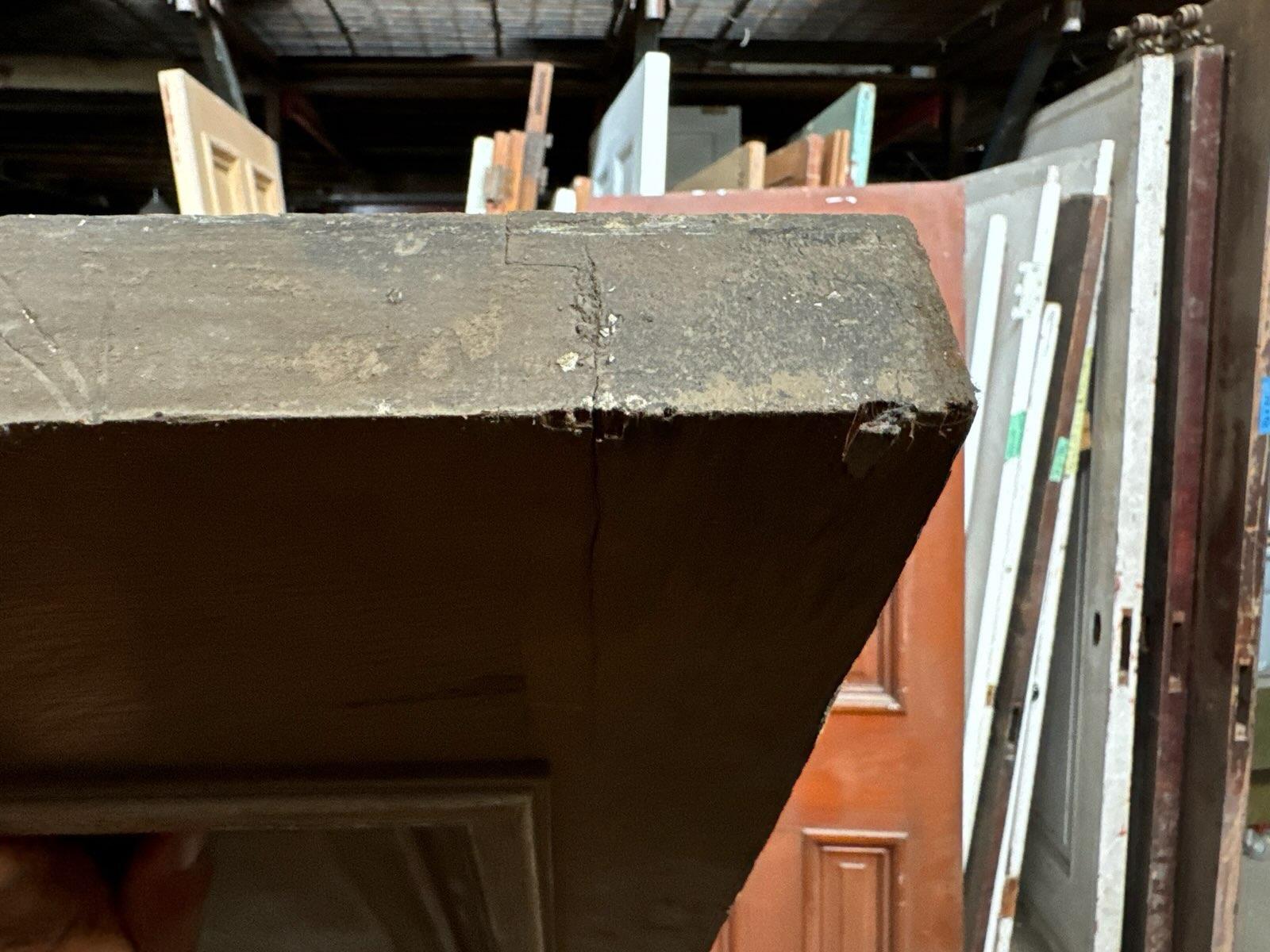 Antike Passage-Tür aus Eichenholz mit 4 Paneelen 89,25 x 27 im Angebot 5