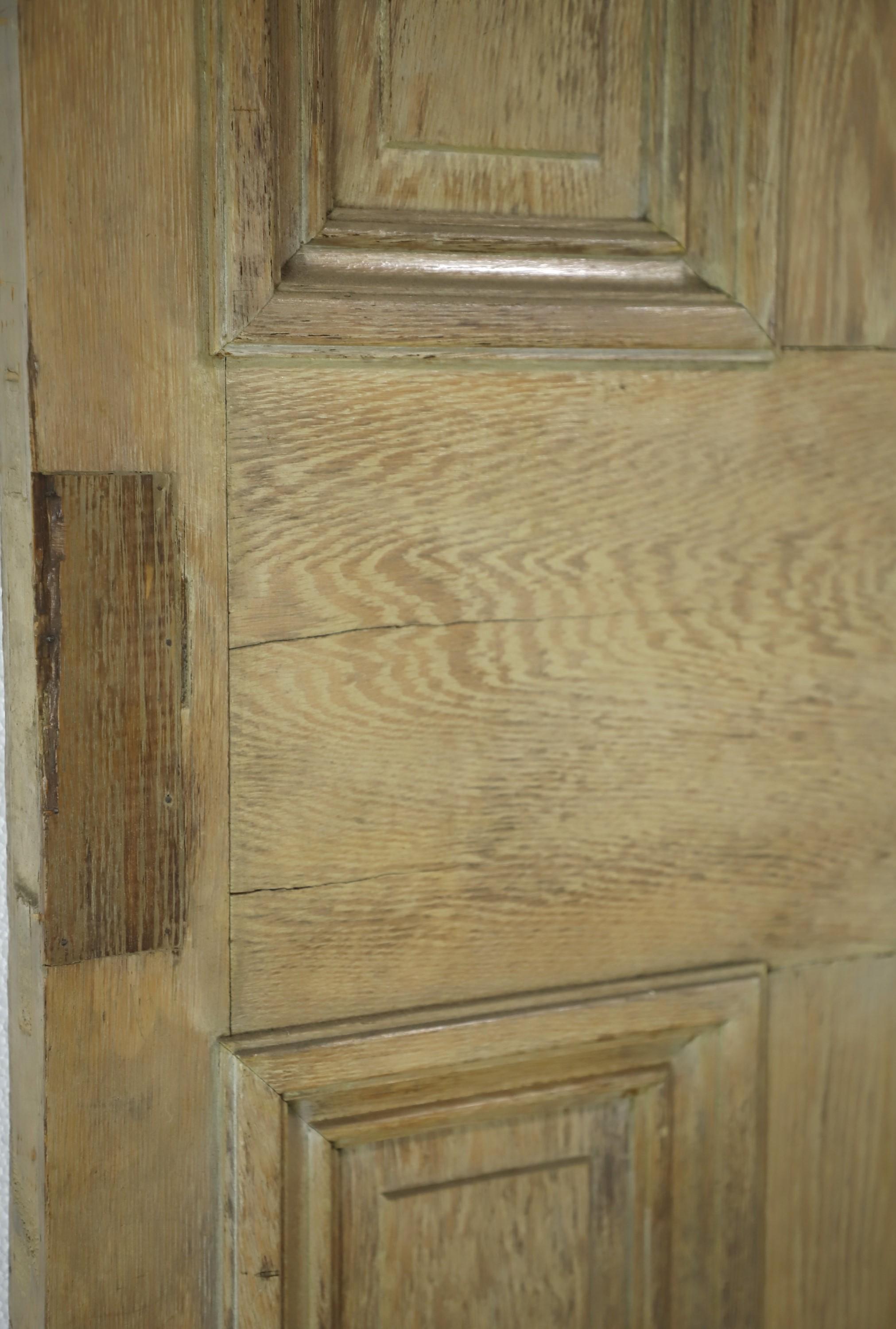 Antique 4 Pane Oak Passage Door 89.25 x 27 For Sale 2