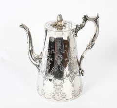 Antique 4 Piece Tea Coffee Service by Elkington, 19th Century