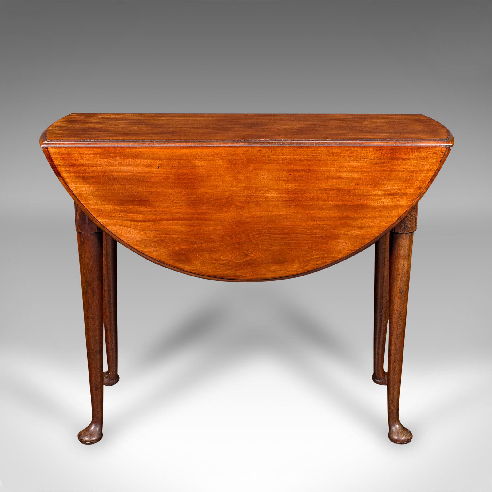 Antique 4 Seat Drop Leaf Supper Table, English, Extending, Gate Leg, Georgian In Good Condition For Sale In Hele, Devon, GB