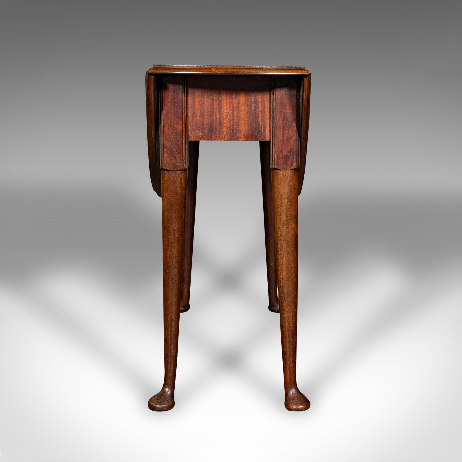 Antique 4 Seat Drop Leaf Supper Table, English, Extending, Gate Leg, Georgian For Sale 2
