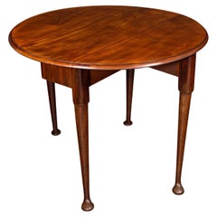 Antigua Mesa de Cena de 4 Pies, Inglesa, Extensible, Pata de Puerta, Georgiana