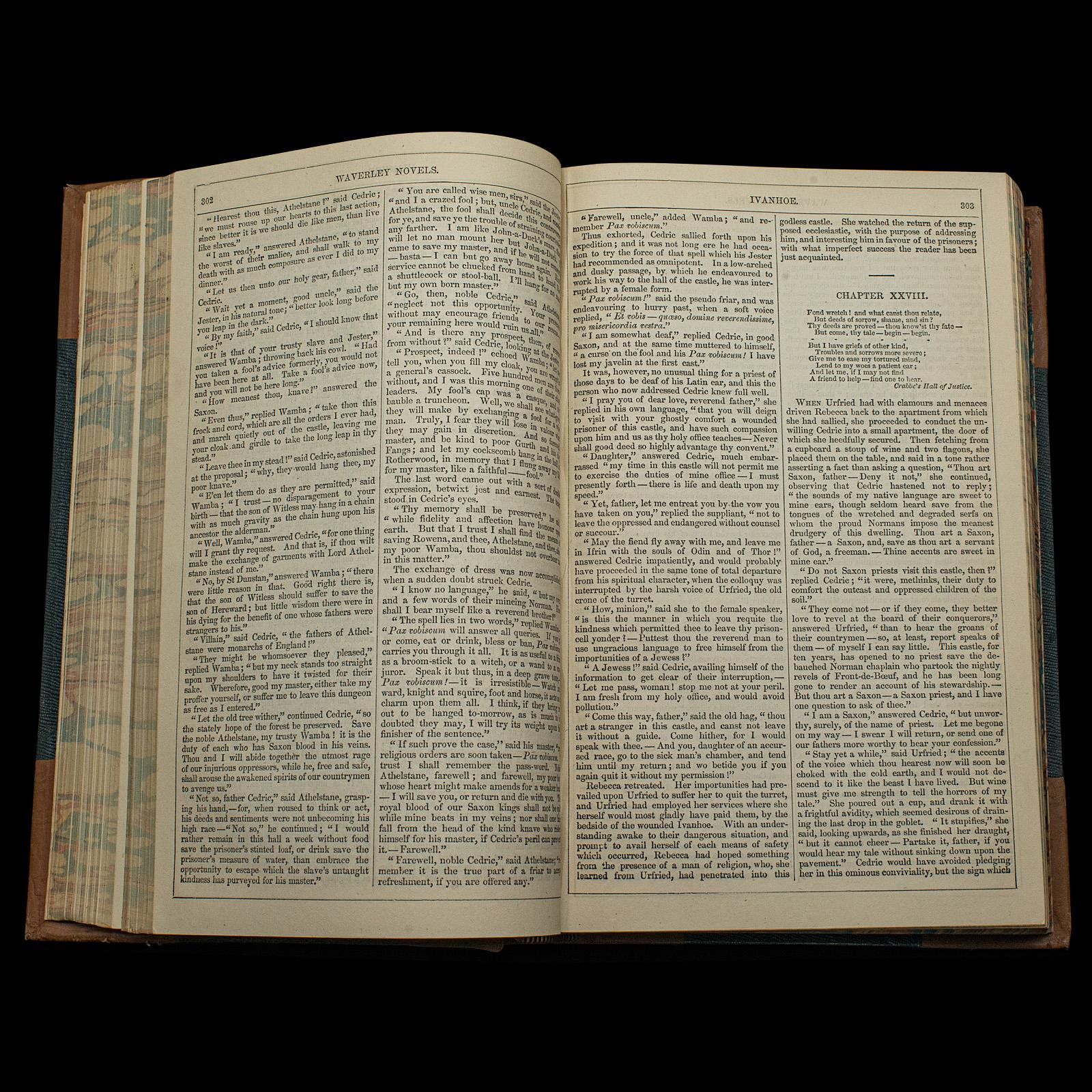 Antique 4 Vols, Waverley Novels, Walter Scott, Scottish, Literary Set, Victorian For Sale 4