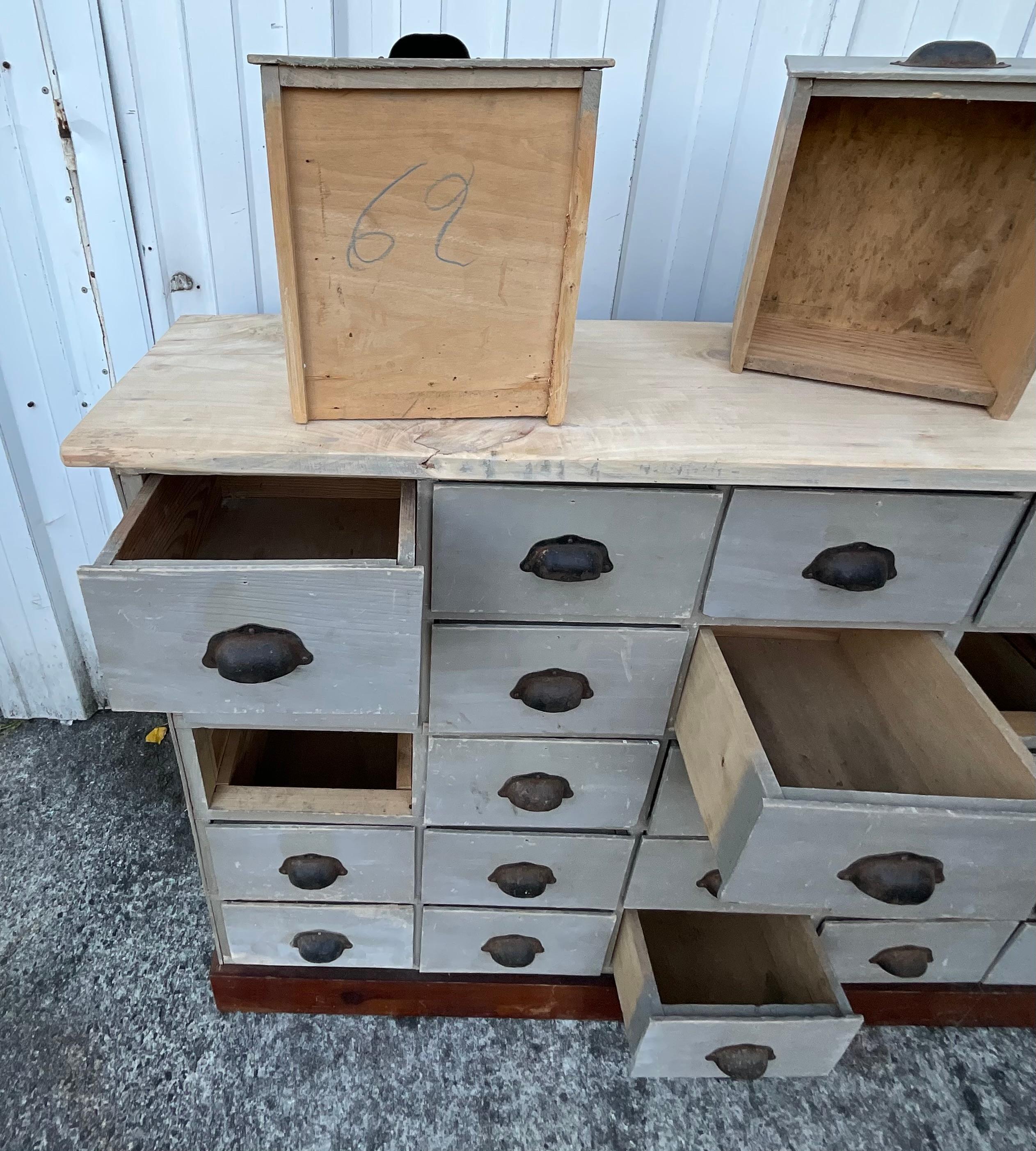 Antique 40-Drawer Apothecary Cabinet – Paris, circa 1920 For Sale 3