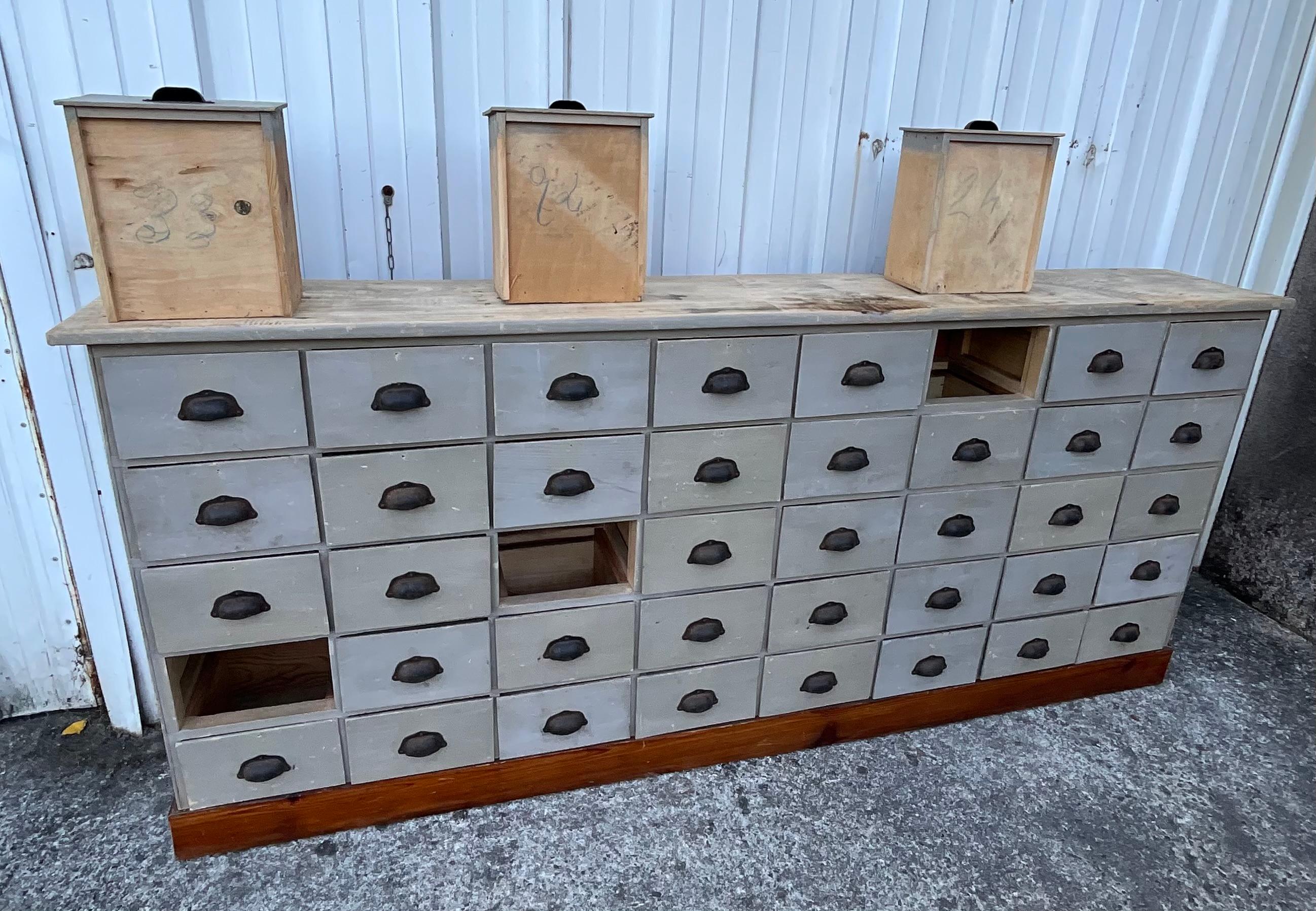 Antique 40-Drawer Apothecary Cabinet – Paris, circa 1920 For Sale 3